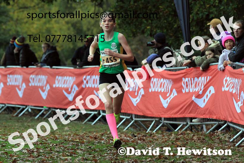 Girls Under-13s, 2022 National Cross Country Relays, Berry Hill Park, Mansfield.  Photo: David T. Hewitson/Sports for All Pics